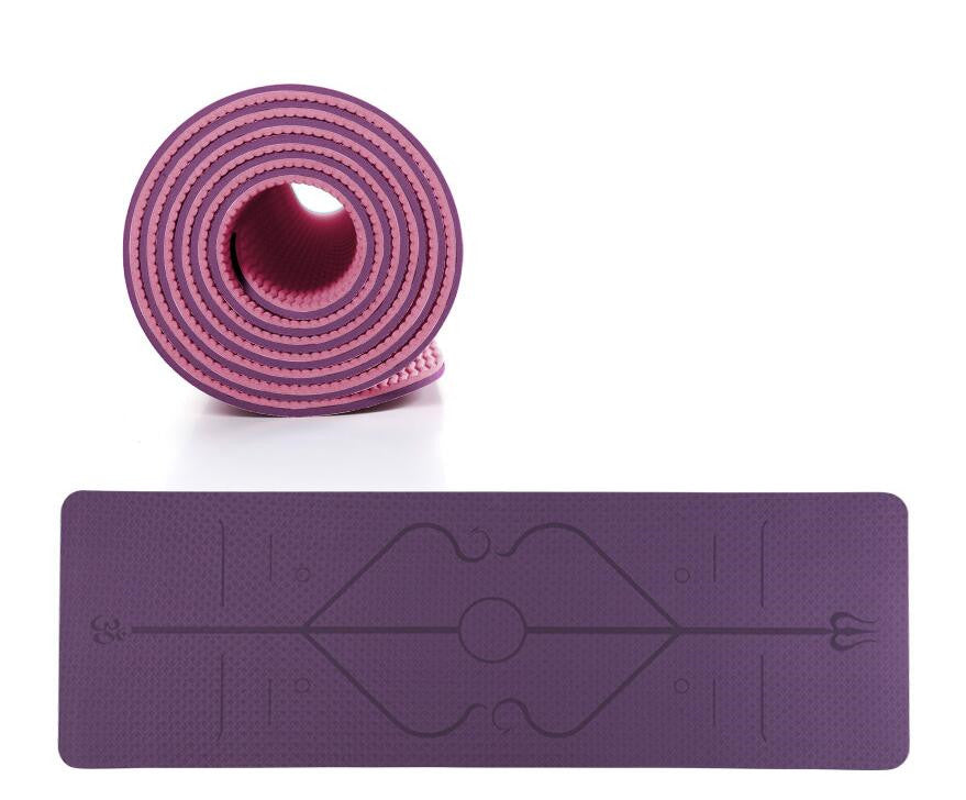 TPE Yoga Mat Non Slip Carpet Environmental Fitness 183*61cm